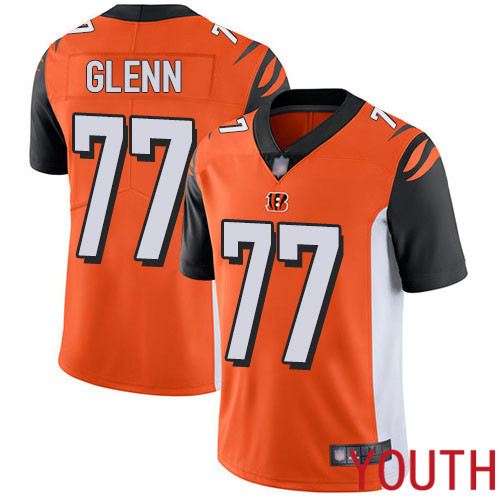 Cincinnati Bengals Limited Orange Youth Cordy Glenn Alternate Jersey NFL Footballl 77 Vapor Untouchable